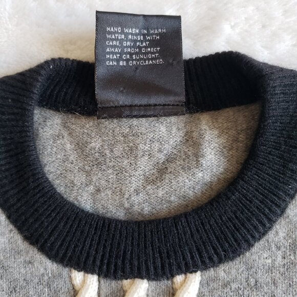 CLAN DOUGLAS Men's Crew Neck 100% Cashmere Ombre/Stripe Sweater SZ XL Long - Picture 8 of 15